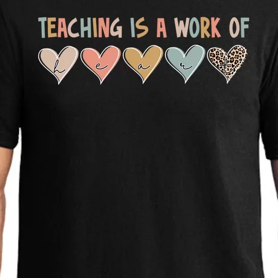 Teaching Is A Work Of Hearts Pajama Set