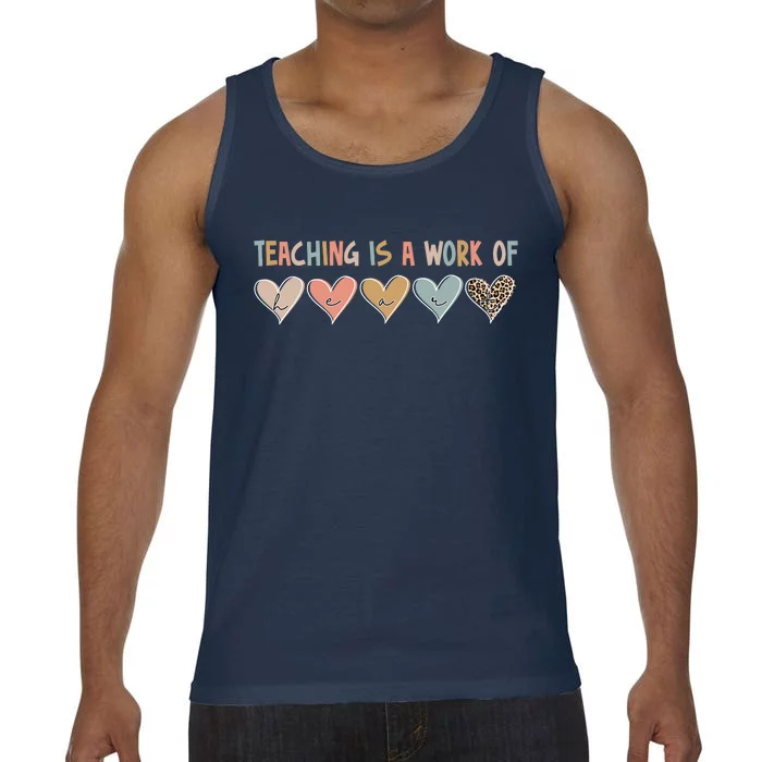 Teaching Is A Work Of Hearts Comfort Colors® Tank Top