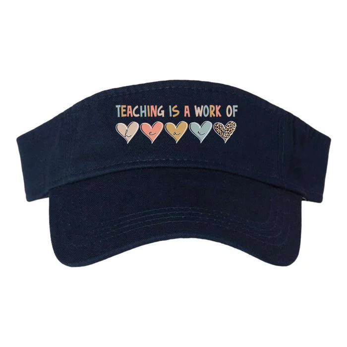 Teaching Is A Work Of Hearts Valucap Bio-Washed Visor