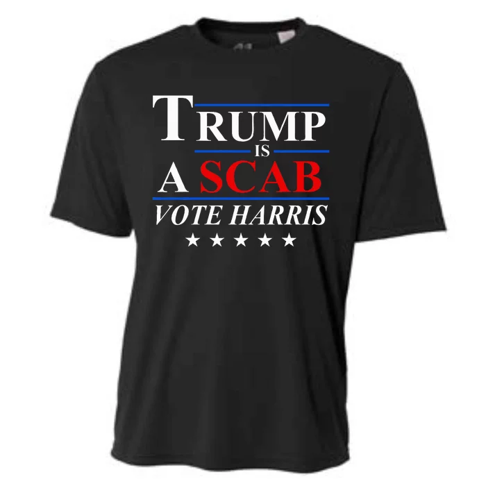 Trump Is A Scab Vote Harris Cooling Performance Crew T-Shirt