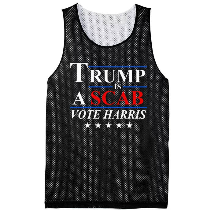 Trump Is A Scab Vote Harris Mesh Reversible Basketball Jersey Tank