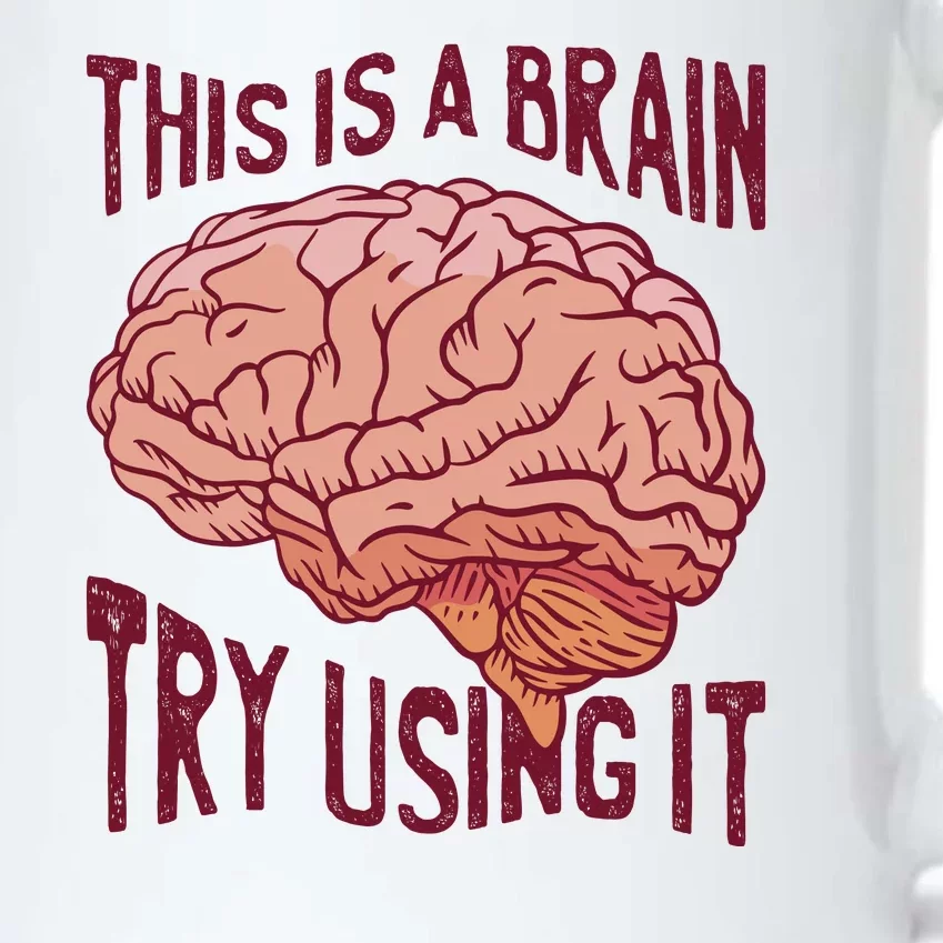 This Is A Brain Try Using It Funny Black Color Changing Mug