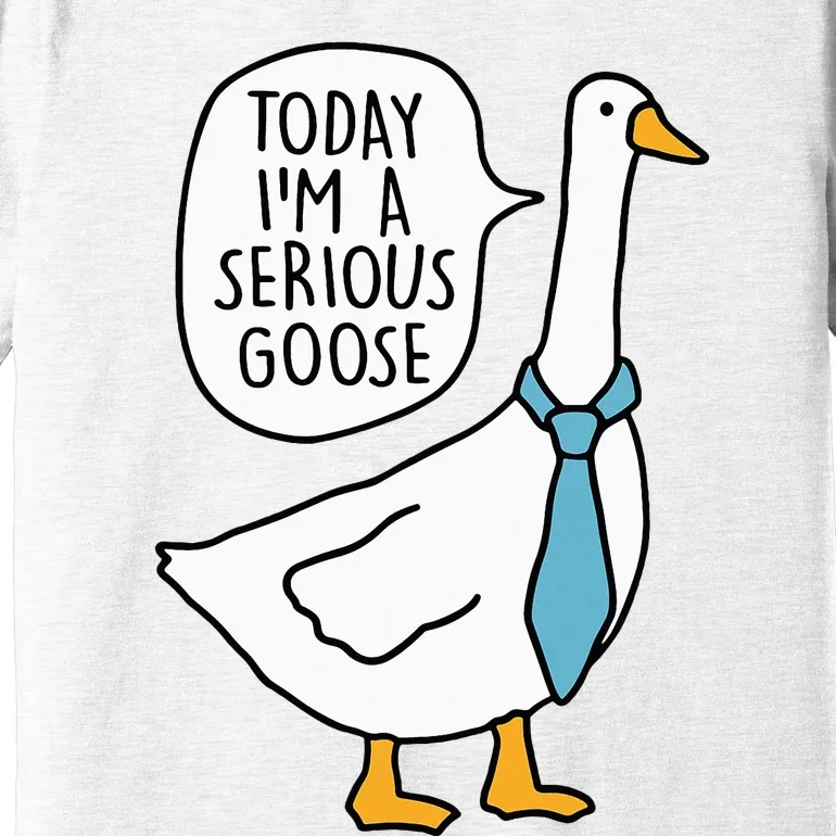 Today IM A Serious Goose Funny Silly Goose Premium T-Shirt