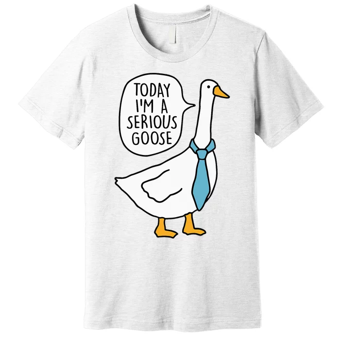 Today IM A Serious Goose Funny Silly Goose Premium T-Shirt