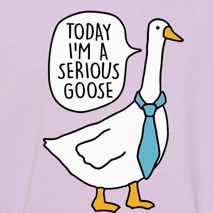 Today IM A Serious Goose Funny Silly Goose Garment-Dyed Sweatshirt