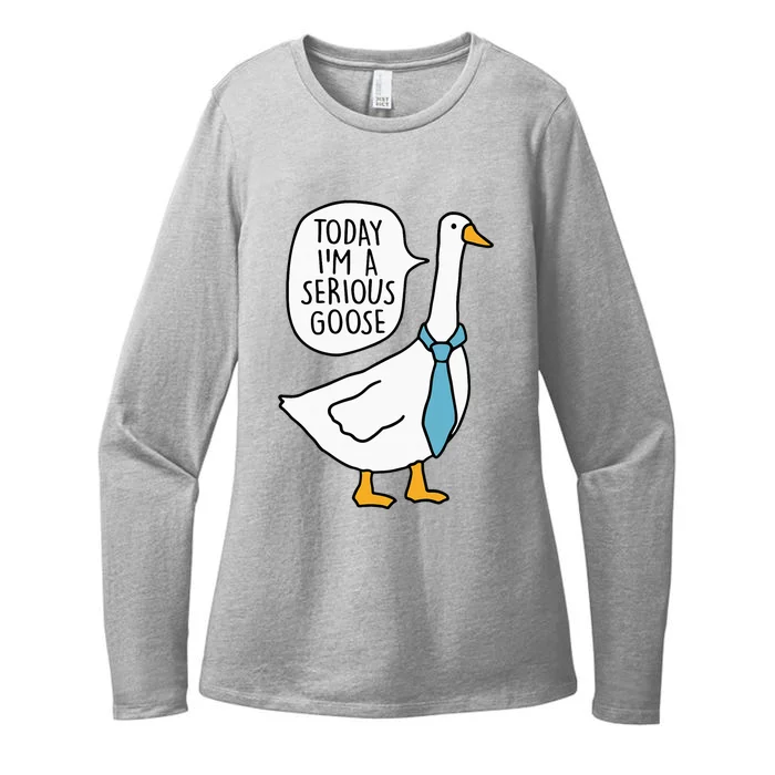 Today IM A Serious Goose Funny Silly Goose Womens CVC Long Sleeve Shirt