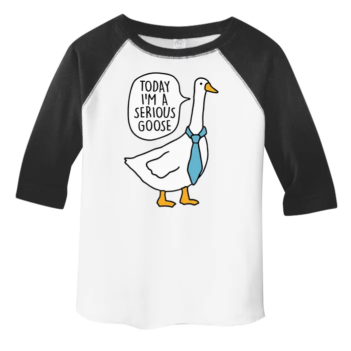 Today IM A Serious Goose Funny Silly Goose Toddler Fine Jersey T-Shirt