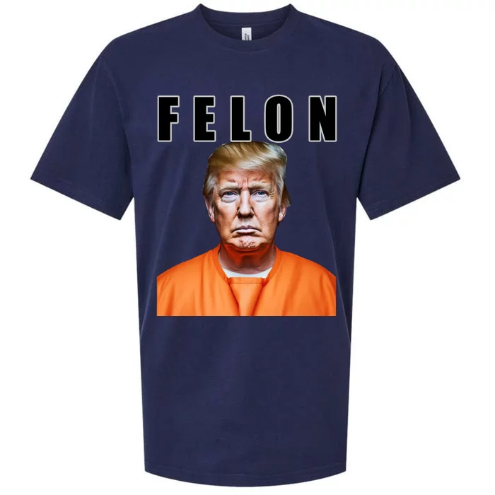 Trump Is A Felon Sueded Cloud Jersey T-Shirt