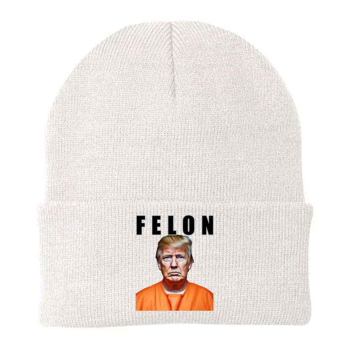 Trump Is A Felon Knit Cap Winter Beanie