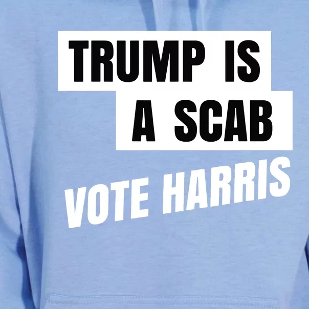 Trump Is A Scab Vote Harris Unisex Surf Hoodie