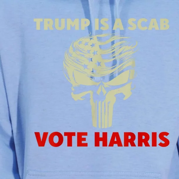 Trump Is A Scab Vote Harris Waltz New Way Move Forward Flag Unisex Surf Hoodie