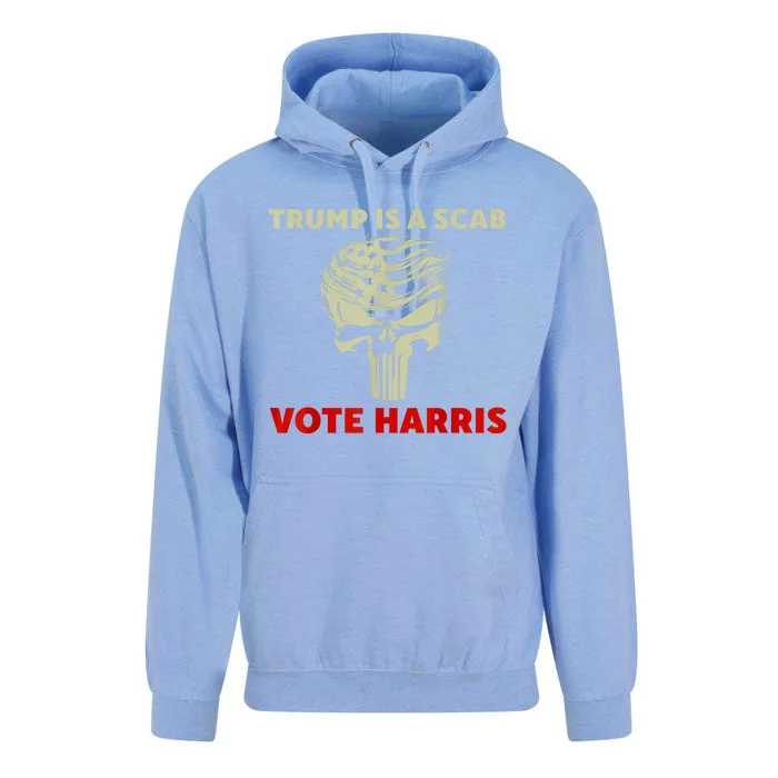 Trump Is A Scab Vote Harris Waltz New Way Move Forward Flag Unisex Surf Hoodie