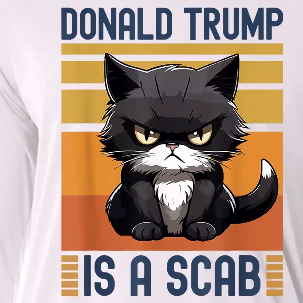 Trump Is A Scab Cat Cooling Performance Long Sleeve Crew