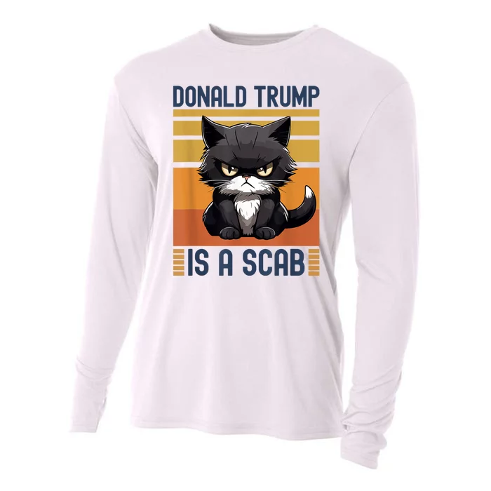 Trump Is A Scab Cat Cooling Performance Long Sleeve Crew