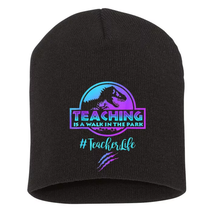 Teaching is a Walk in Park Teacher Life Mother's Day Short Acrylic Beanie