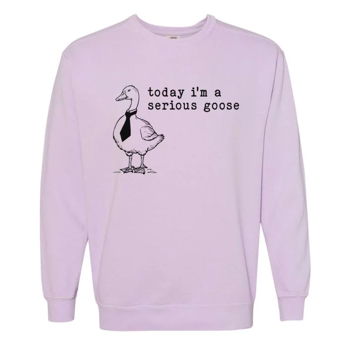 Today IM A Serious Goose Funny Humor Design Garment-Dyed Sweatshirt