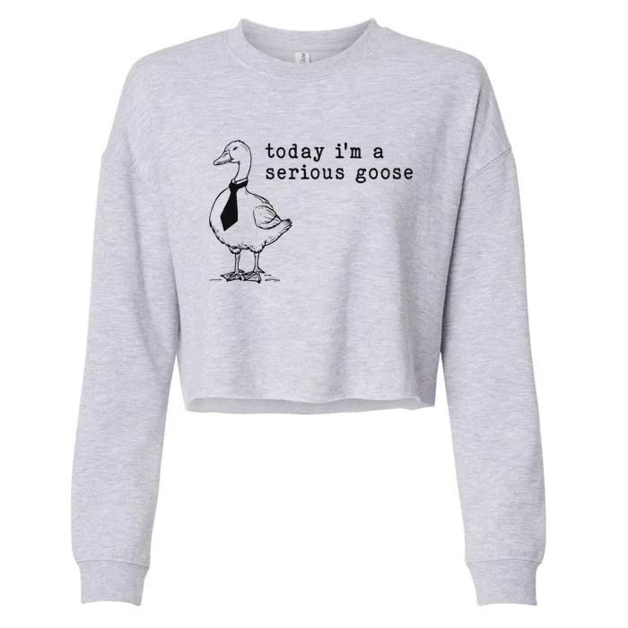 Today IM A Serious Goose Funny Humor Design Cropped Pullover Crew