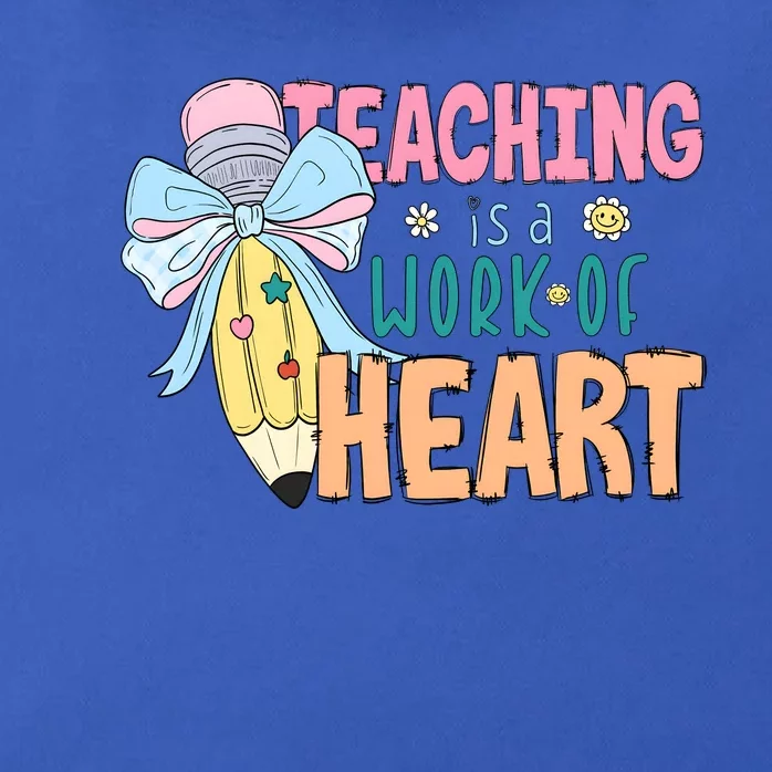 Teaching Is A Work Of Heart Back To School Zip Tote Bag