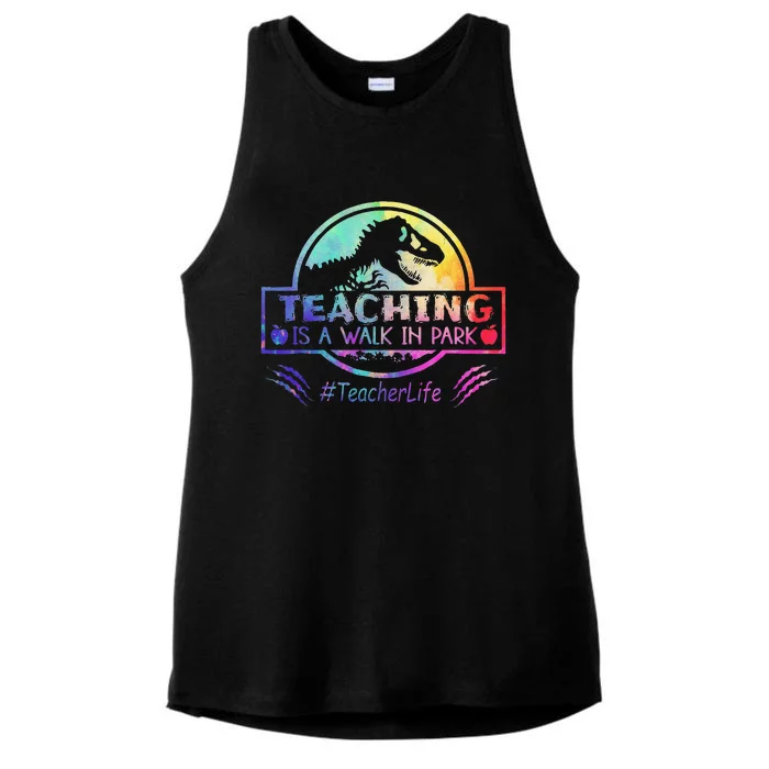 Teaching Is A Walk In Park Teacher Life Funny MotherS Day Ladies Tri-Blend Wicking Tank