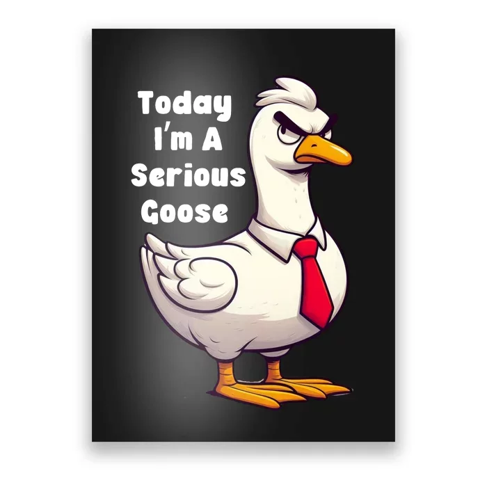 Today I Am A Serious Goose Funny Oddly Specific Dank Meme Poster