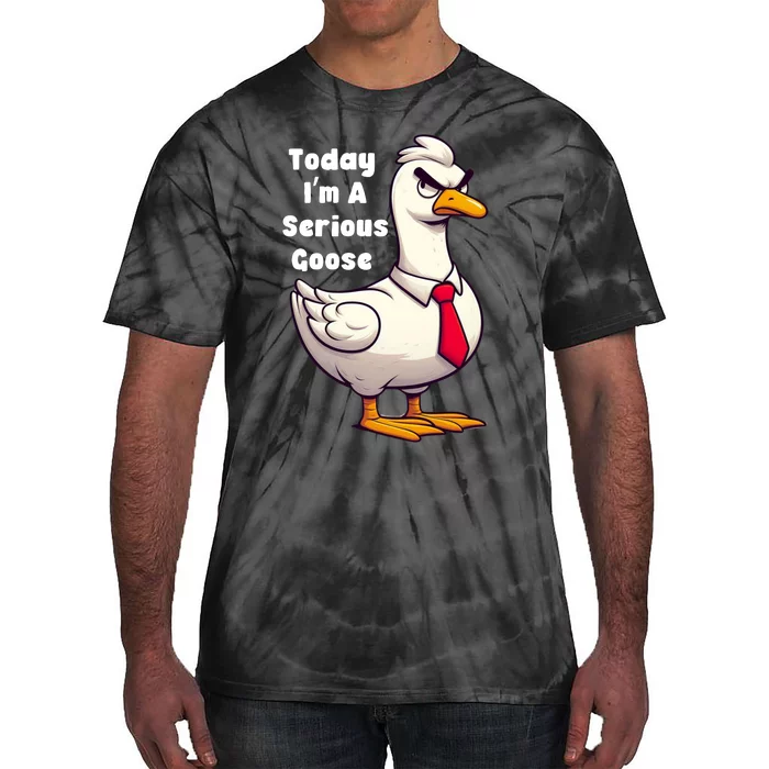 Today I Am A Serious Goose Funny Oddly Specific Dank Meme Tie-Dye T-Shirt