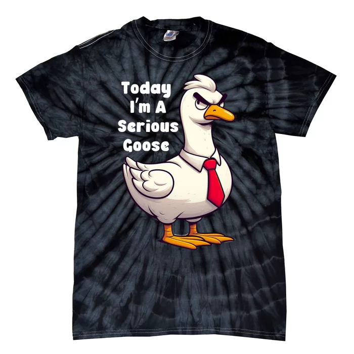 Today I Am A Serious Goose Funny Oddly Specific Dank Meme Tie-Dye T-Shirt