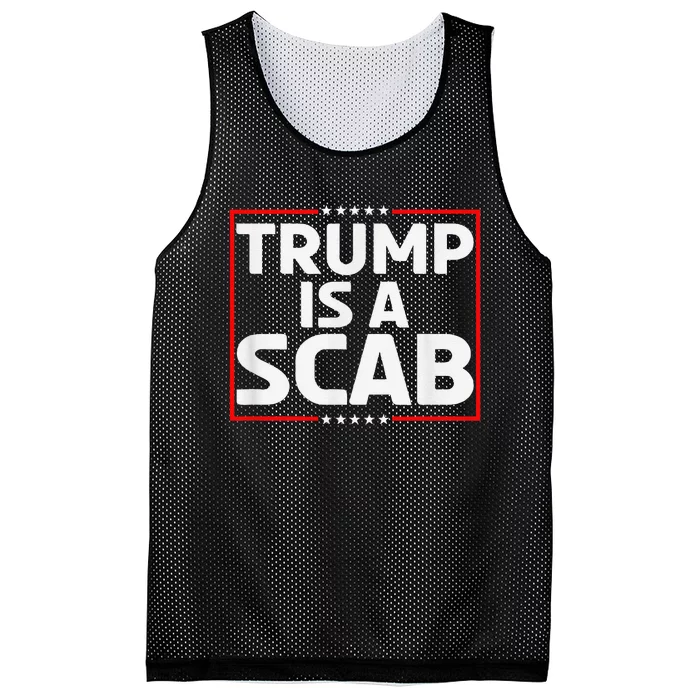 Trump Is A Scab Mesh Reversible Basketball Jersey Tank