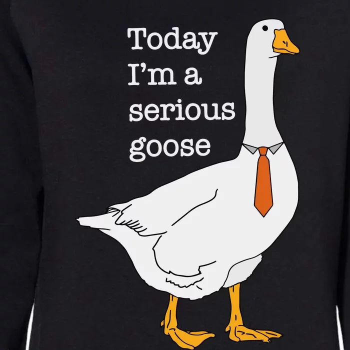 Today IM A Serious Goose Silly Goose Womens California Wash Sweatshirt