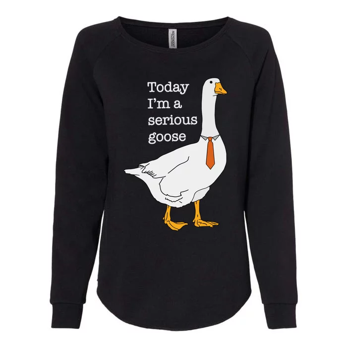 Today IM A Serious Goose Silly Goose Womens California Wash Sweatshirt