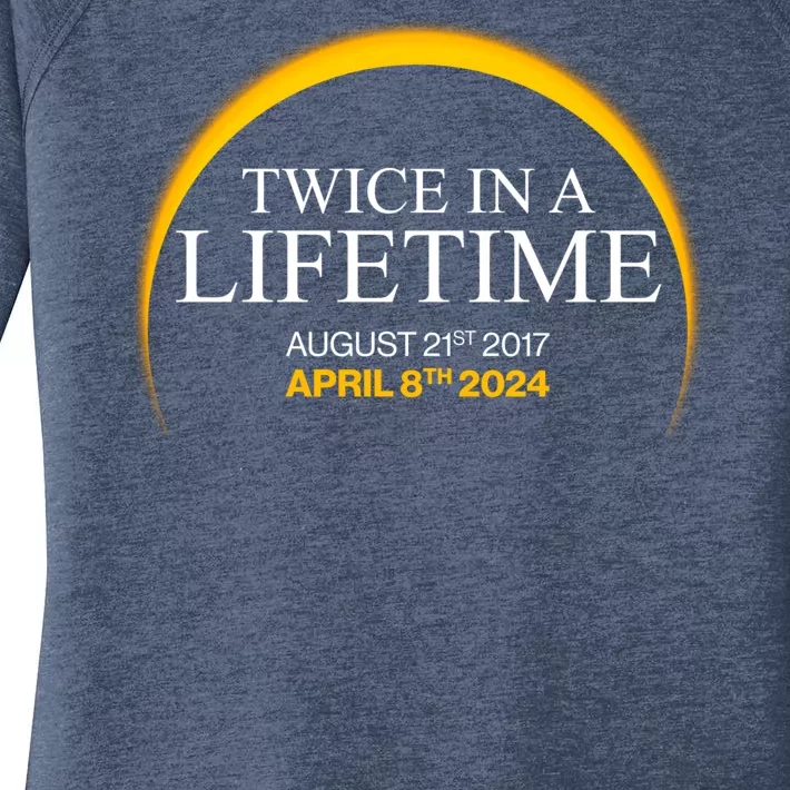 Twice In A Lifetime Total Solar Eclipse April 8 2024 Women's Perfect Tri Tunic Long Sleeve Shirt