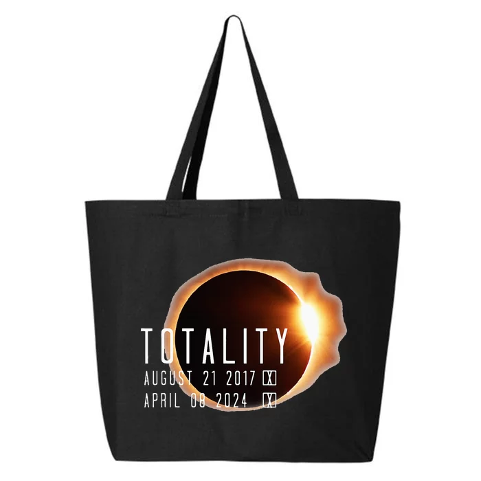 Twice in a Lifetime Totality Solar Eclipse 2017 & 2024 25L Jumbo Tote