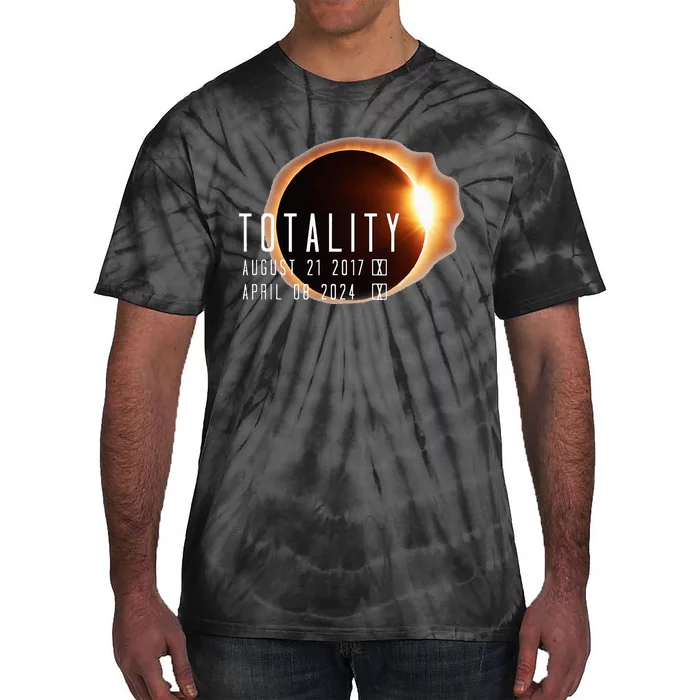 Twice in a Lifetime Totality Solar Eclipse 2017 & 2024 Tie-Dye T-Shirt