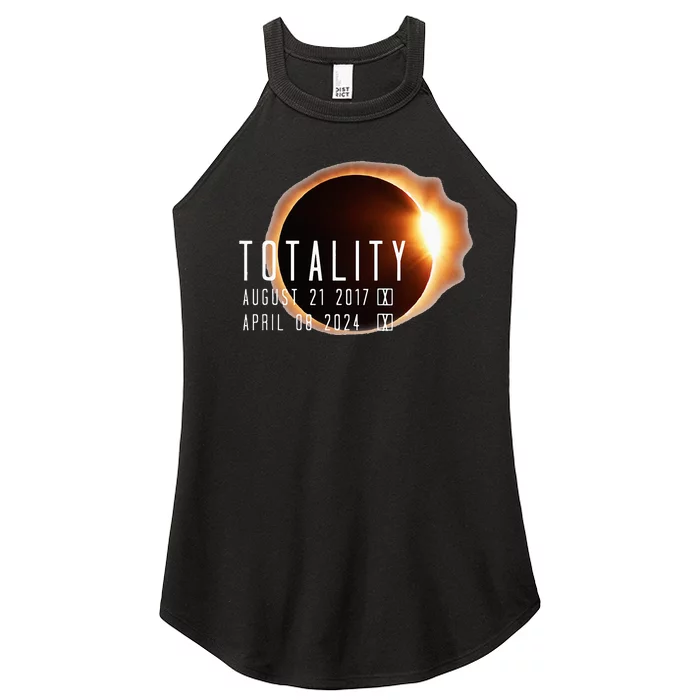 Twice in a Lifetime Totality Solar Eclipse 2017 & 2024 Women’s Perfect Tri Rocker Tank