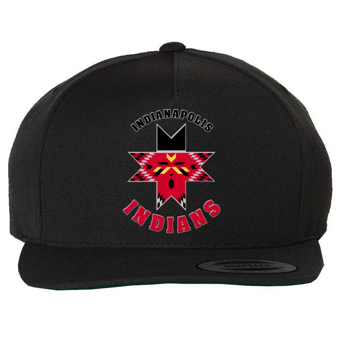 The Indians At Indianapolis Cool Vector Design Wool Snapback Cap