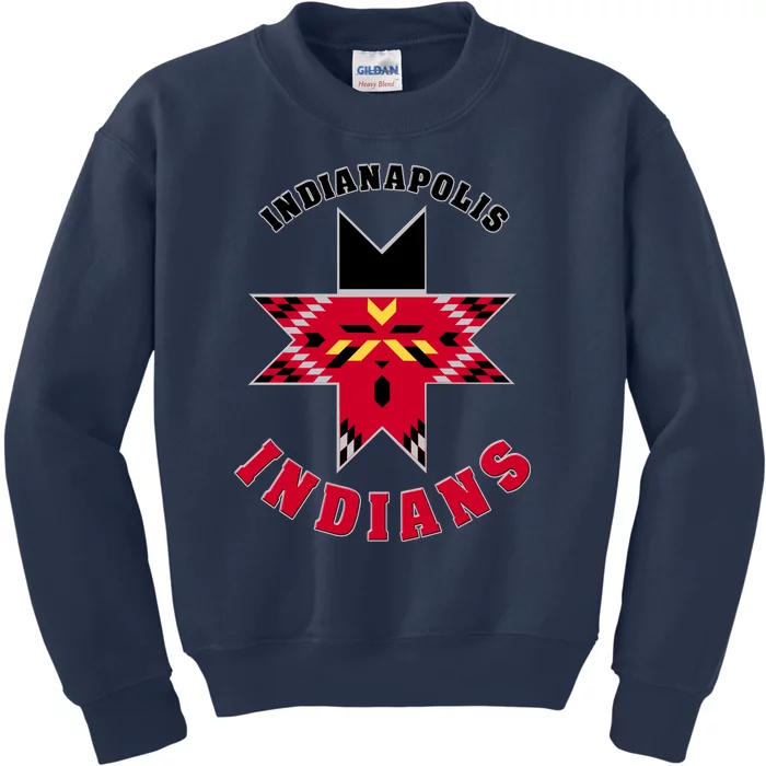 The Indians At Indianapolis Cool Vector Design Kids Sweatshirt