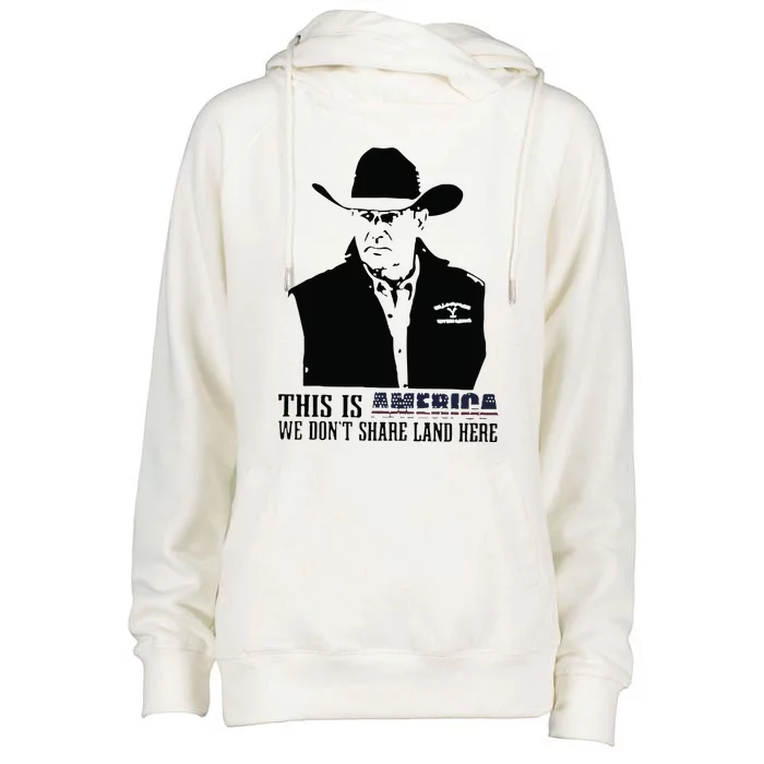 This Is America We Dont Share Land Here Womens Funnel Neck Pullover Hood