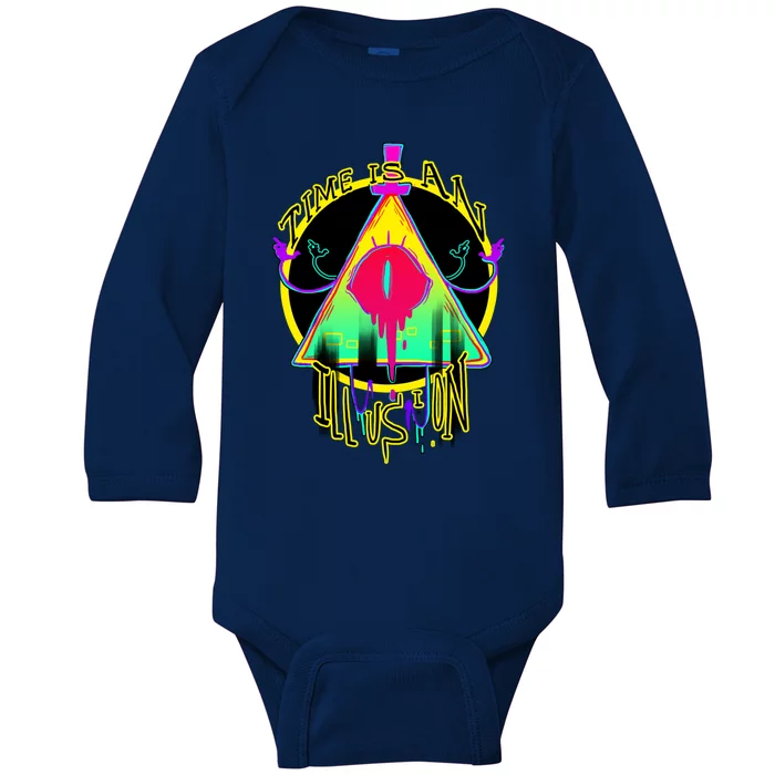 Time Is An Illusion Baby Long Sleeve Bodysuit