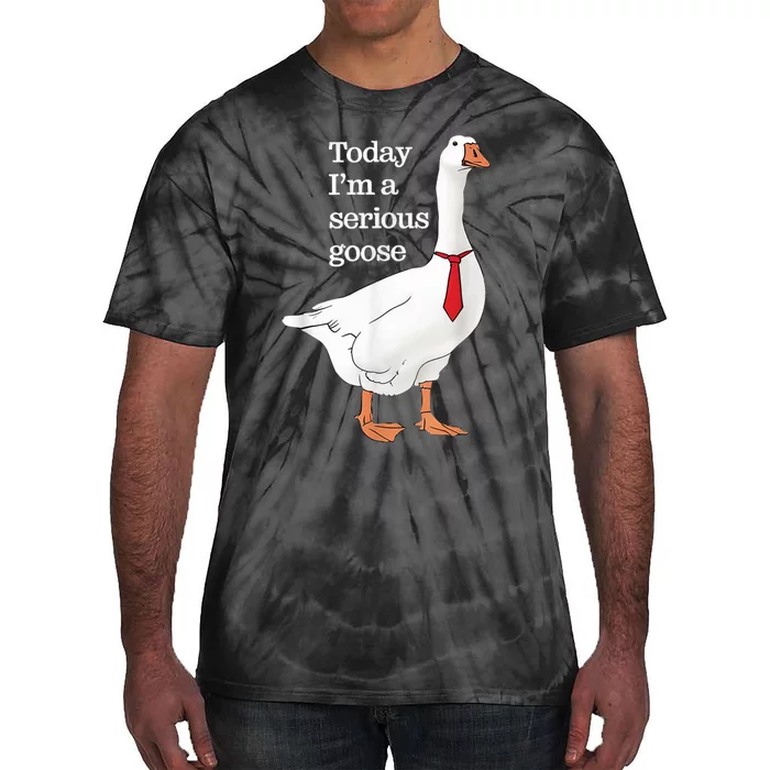 Today I Am A Serious Goose Funny Oddly Specific Dank Meme Tie-Dye T-Shirt