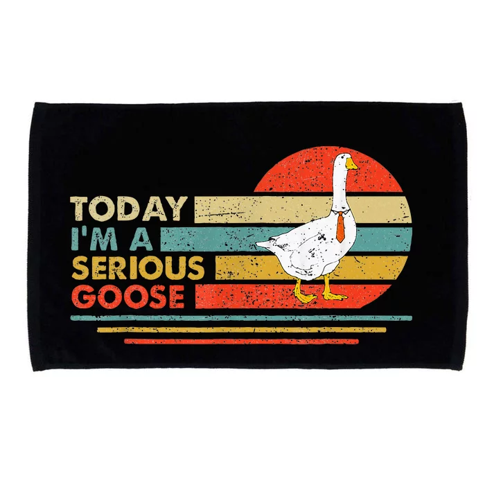 Today IM A Serious Goose Funny Apparel Vintage Sunset Microfiber Hand Towel