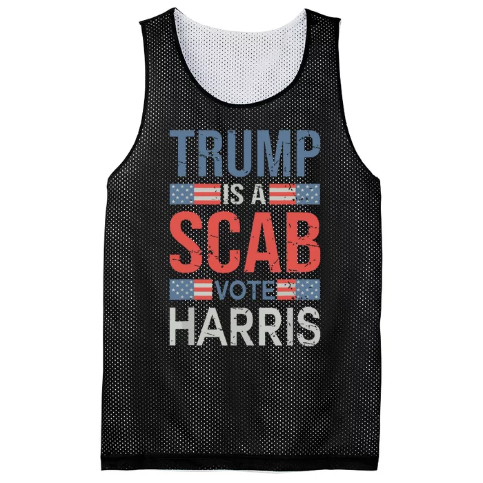 Trump Is A Scab Trumps A Scab Mesh Reversible Basketball Jersey Tank