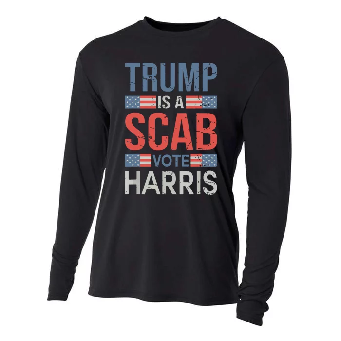 Trump Is A Scab Trumps A Scab Cooling Performance Long Sleeve Crew