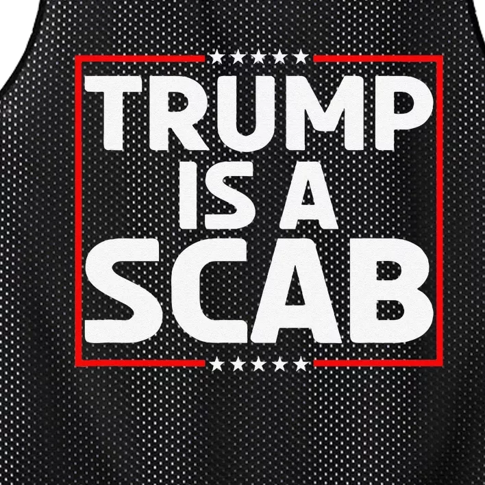 Trump Is A Scab Gift Mesh Reversible Basketball Jersey Tank