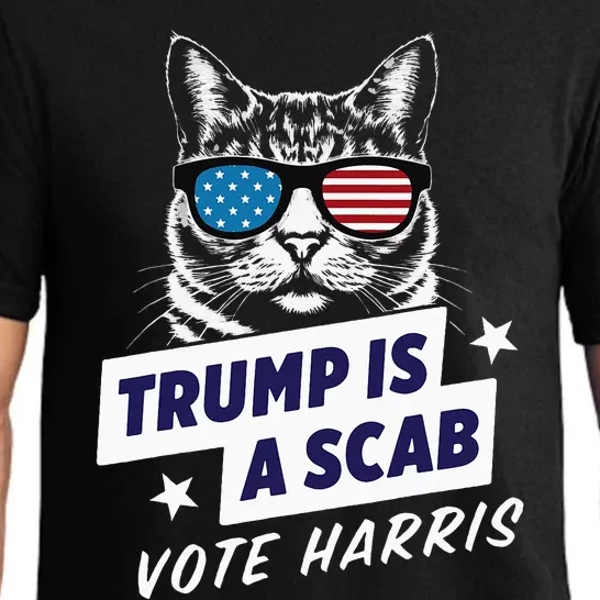 Trump Is A Scab Vote Harris 2024 Pajama Set