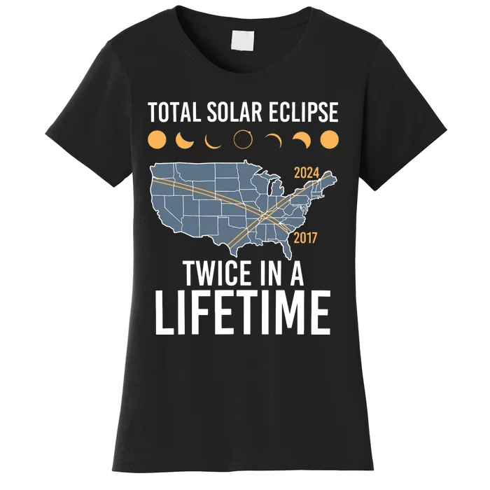 Twice In A Lifetime Solar Eclipse 2024 Total Eclipse Women's T-Shirt