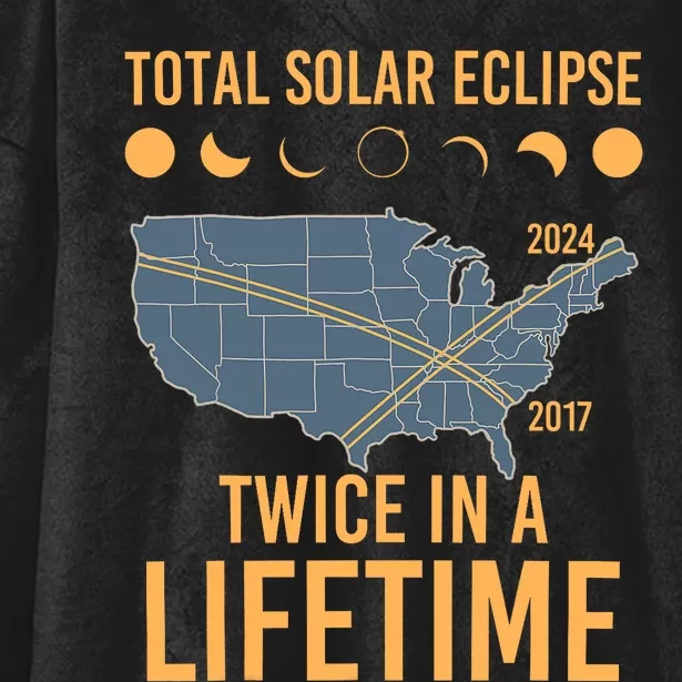 Twice In A Lifetime Solar Eclipse 2024 Total Eclipse Hooded Wearable Blanket