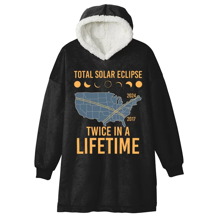 Twice In A Lifetime Solar Eclipse 2024 Total Eclipse Hooded Wearable Blanket