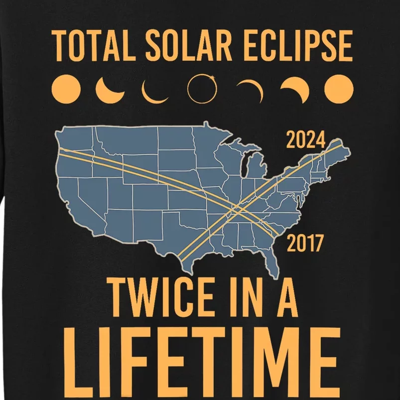 Twice In A Lifetime Solar Eclipse 2024 Total Eclipse Tall Sweatshirt