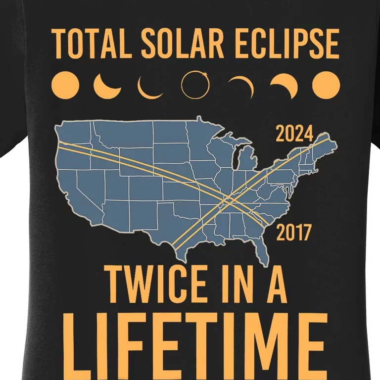 Twice In A Lifetime Solar Eclipse 2024 Total Eclipse Women's T-Shirt