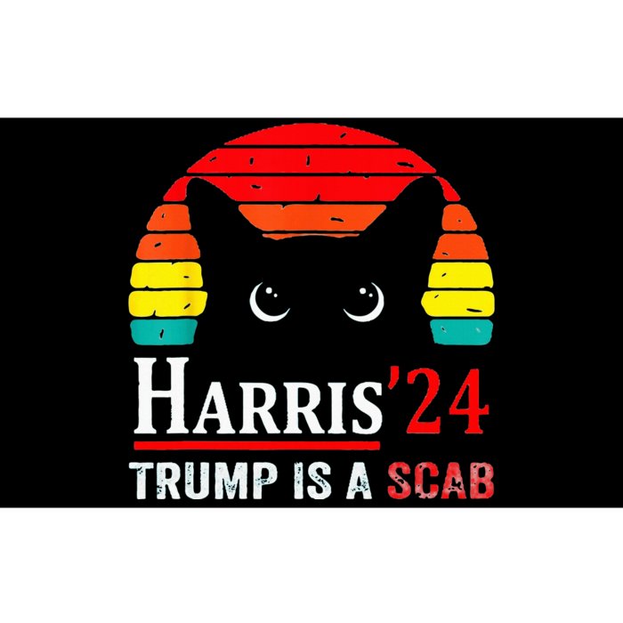 Trump Is A Scab Vote Harris Valz Cat Lady Bumper Sticker