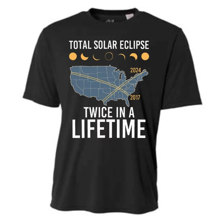 Twice In A Lifetime Solar Eclipse 2024 Total Eclipse Cooling Performance Crew T-Shirt